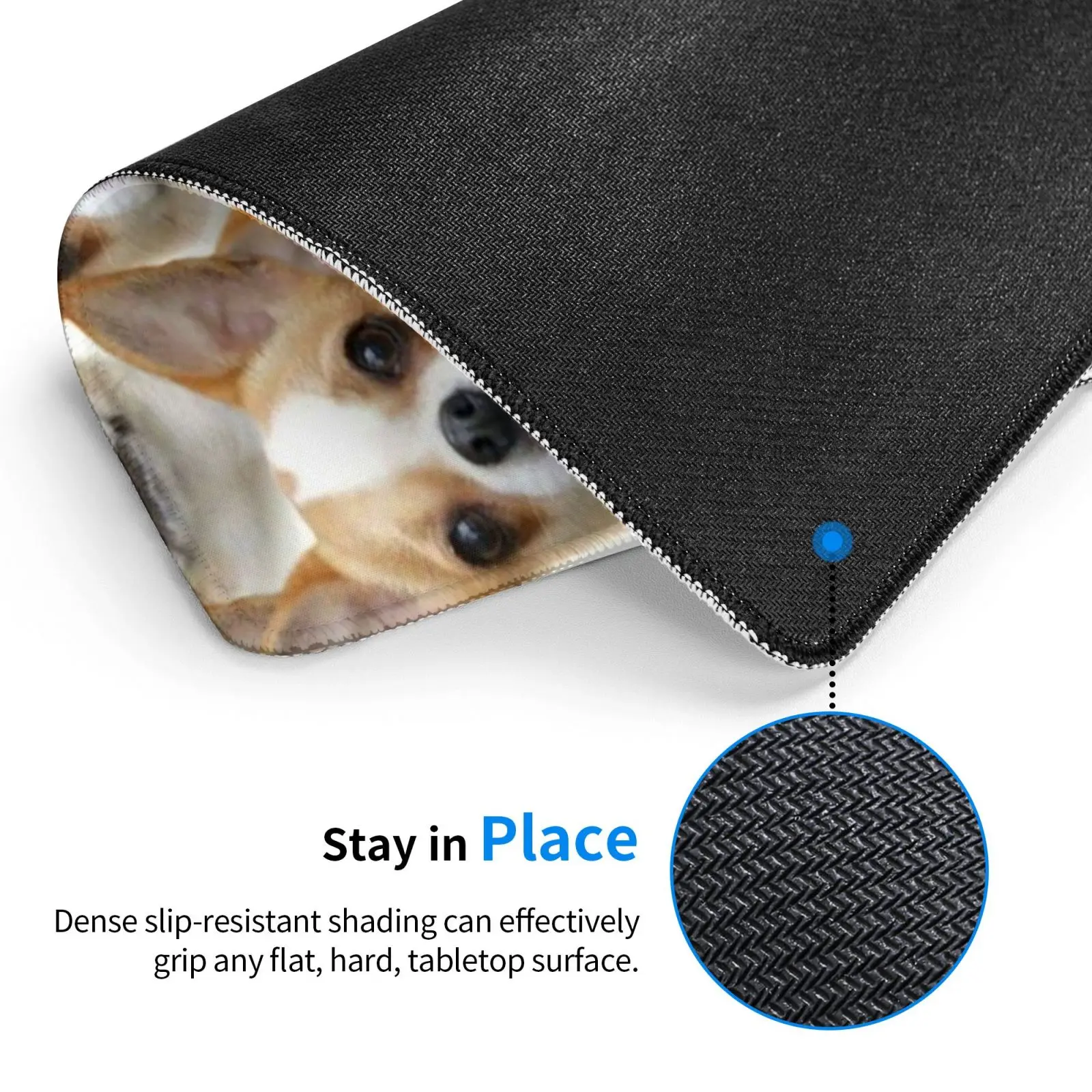 Engraçado chihuahua pup mouse pad diy impressão reutilizável engraçado bonito filhote de cachorro cães