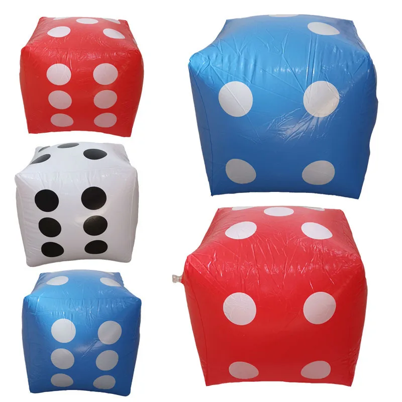 30cm Inflatable Multi Color Big Dice Toy Stage Prop Group Game Tool Casino Poker Party Decorations Pool Beach Funny Toys