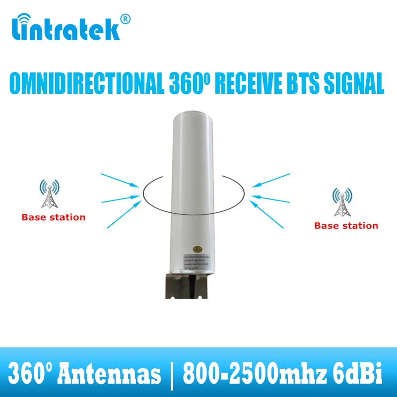 Imagem -05 - Lintratek-antena Exterior Omnidirecional 2g 3g 4g Sinal de Captura 360 ° para Telefone Celular Gsm Lte Wcdma