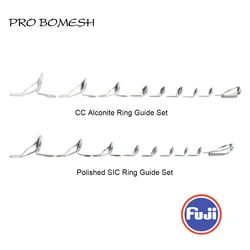 FUJI SIC Alconite Guide Top 9pcs Set KW KT Guide Casting Guide Set Rod Building component Repair fishing pole DIY Accessory