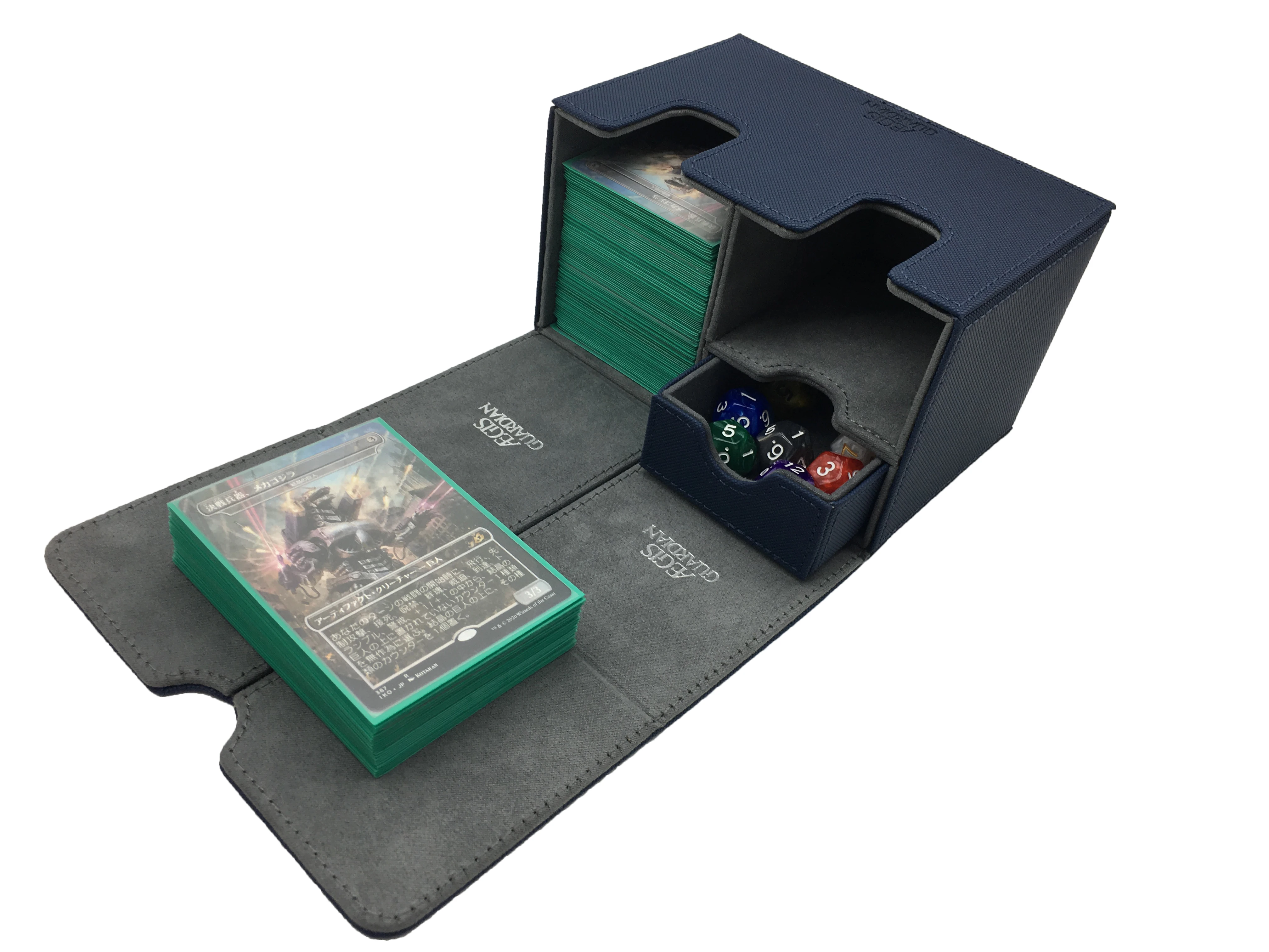 AEGIS GUARDIAN  TCG Card Case for Magic/PTCG/YuGiOh Deck Box: 160+ Blue