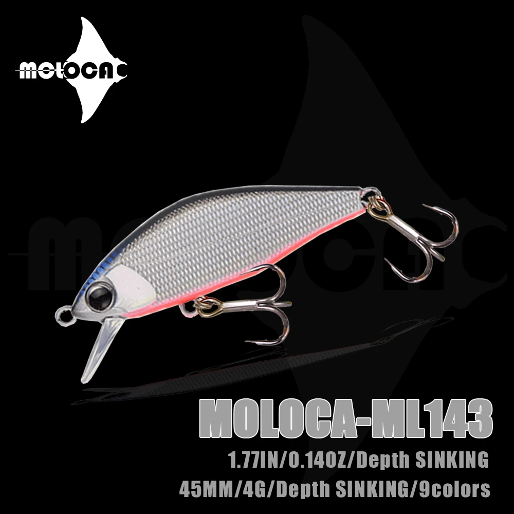 

Fishing Tackle 2021 Minnow Lures Sinking Hard Baits Weights4g 4.6cm Mino VIB Sinking Wobblers For Pike Fish Isca Artificial Bait