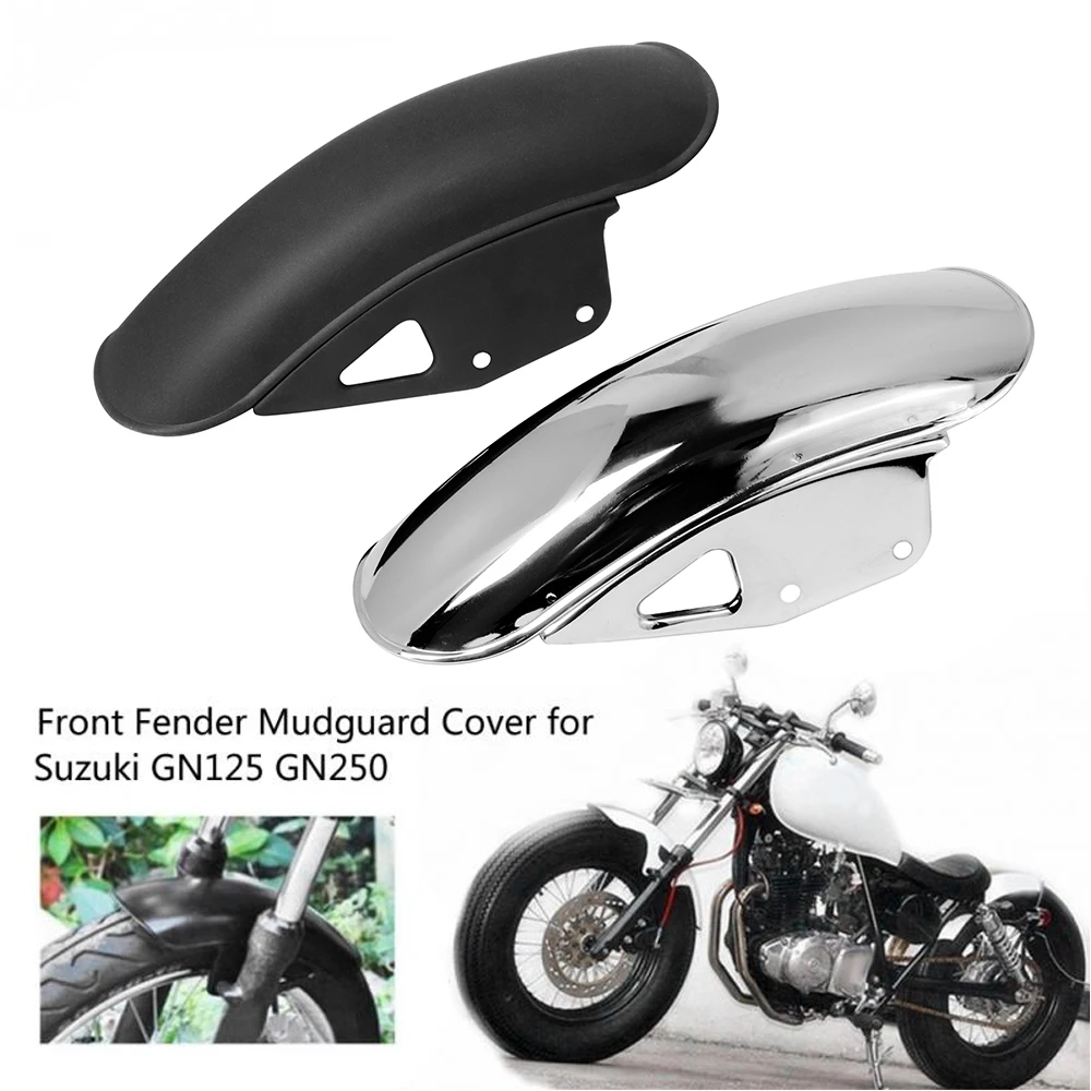 Motorcycle Front Fender Mud Flap Guard Fairing Mudguard Cover for Suzuki GN125 GN250 Black Motorbike Mudguards Motocicleta