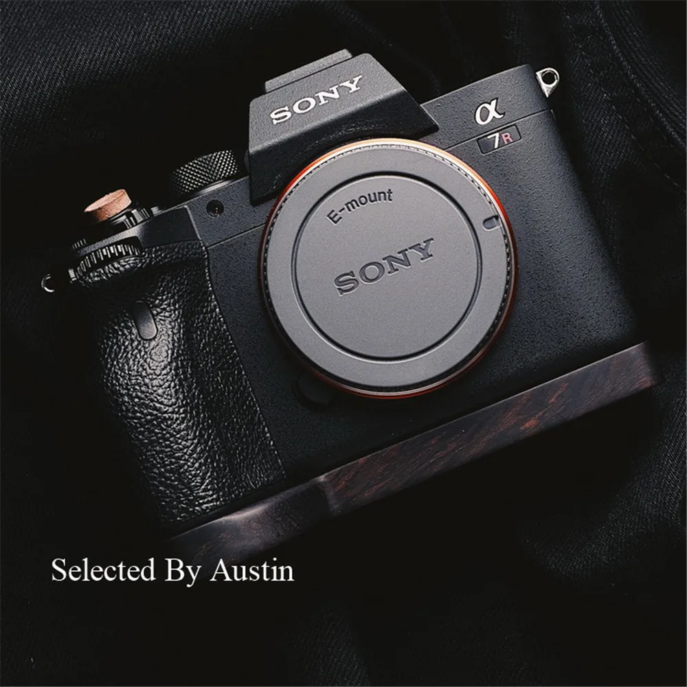 Soporte de placa de agarre manual de madera hecho a mano negro para Sony A7R4 a7R IV A7RM4 ILCE-7R IV A7R MKIV