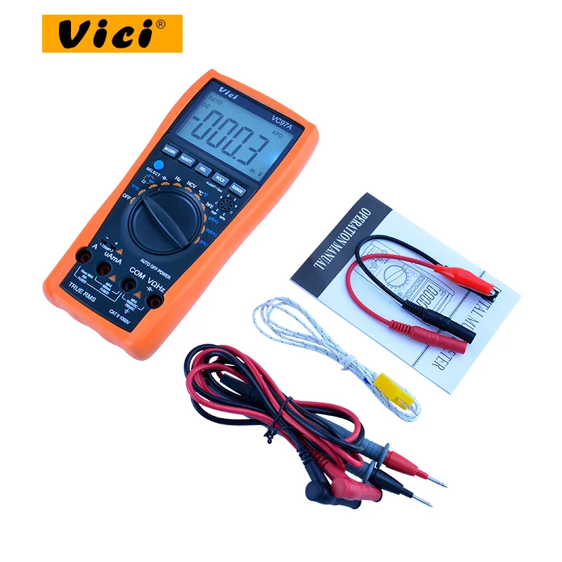 VICI VC97A digital multimeter voltmeter AC/DC voltage current Resistance Capacitance frequency Tester multimetro