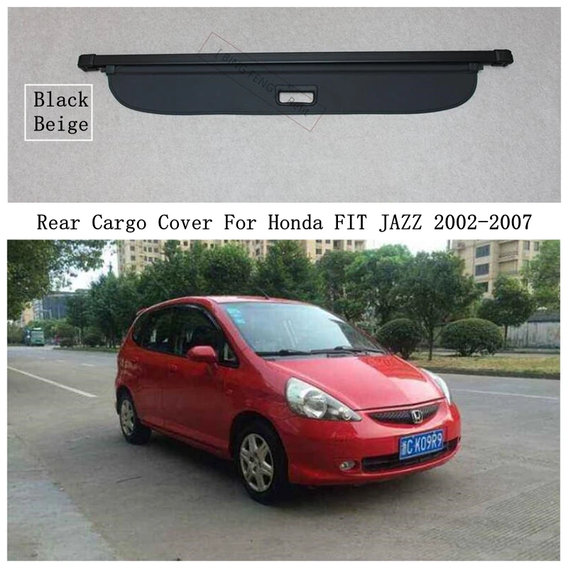 Rear Cargo Cover For Honda FIT JAZZ 2002 2003 2004 2005 2006 2007 Privacy Trunk Screen Security Shield Shade Auto Accessories