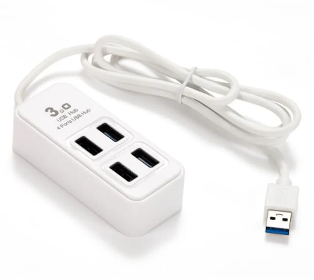 Portable Durable Practical 5Gbps High Speed 1 x 4 Ports 30cm/11.8inch USB3.0 Hub