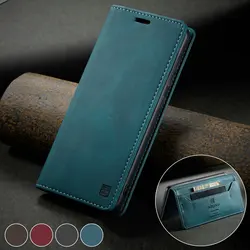 CaseMe Caso di Vibrazione Nota 20 A72 A53 A13 S22 Per Samsung S22 Ultra S10 Più A51 S21 M31 A70 M30s A52 A71 del Magnete di Cuoio Retro Della Copertura