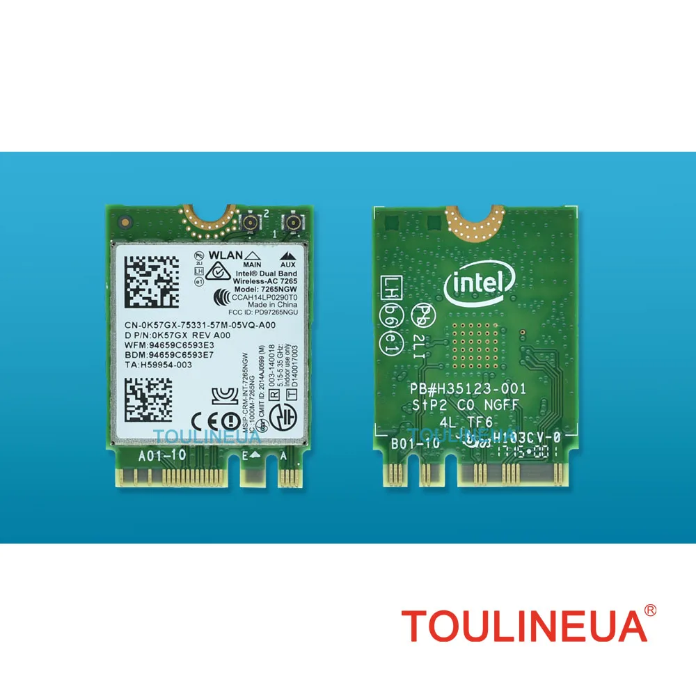 

Brand new for Intel Dual band Wireless-AC 7265 7265NGW 7265 AC intel7265 BT4.0 867Mbps NGFF M2 Wireless Card