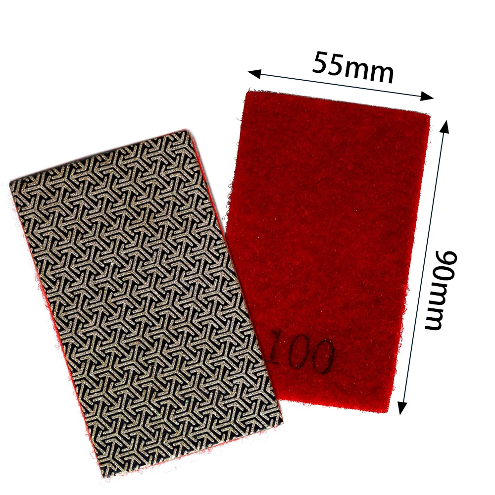 YiJing Diamond Electroplated Hand Polishing Pads 90 x 55mm Glass Ceramic Marble Granite Stone Hand Polishing