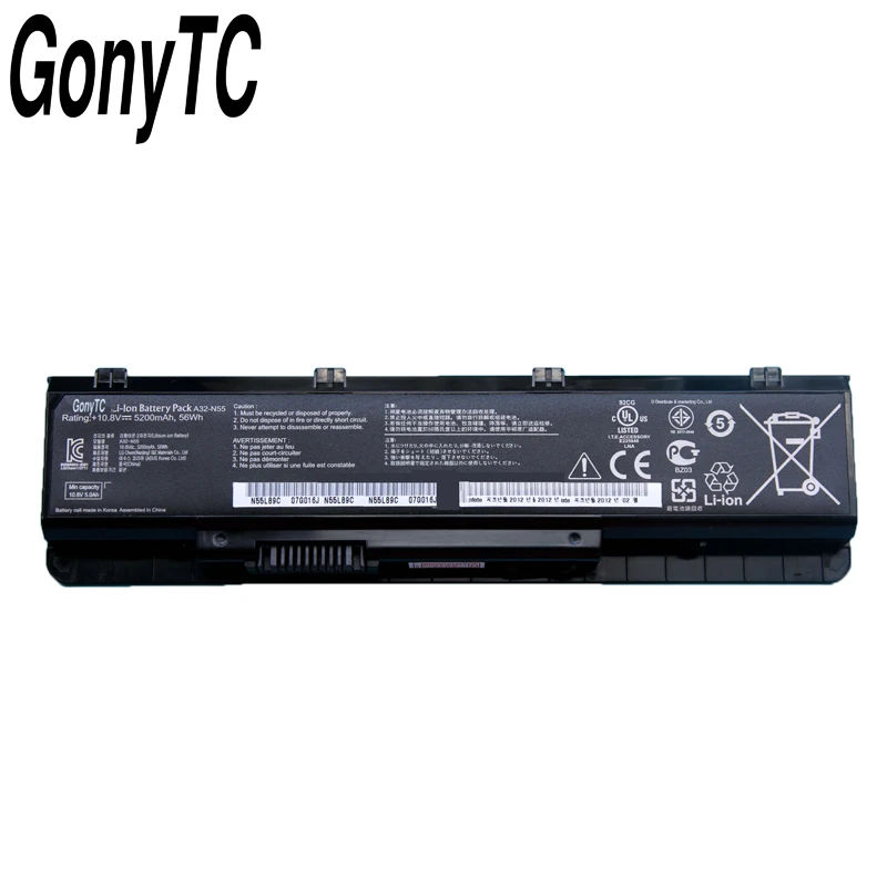 A32-N55 NEW Laptop Battery For ASUS N45 N45E N45S N45SF N55 N55E N55S N55SF N75 N75E N75S N75SF N75SJ N75SL Series 6 Cell