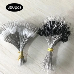 300pcs/Pack Fishing Bobber Oval Black Silicon Stopper Space Bean Connector Fishing Line Resistance Fishing Accessories