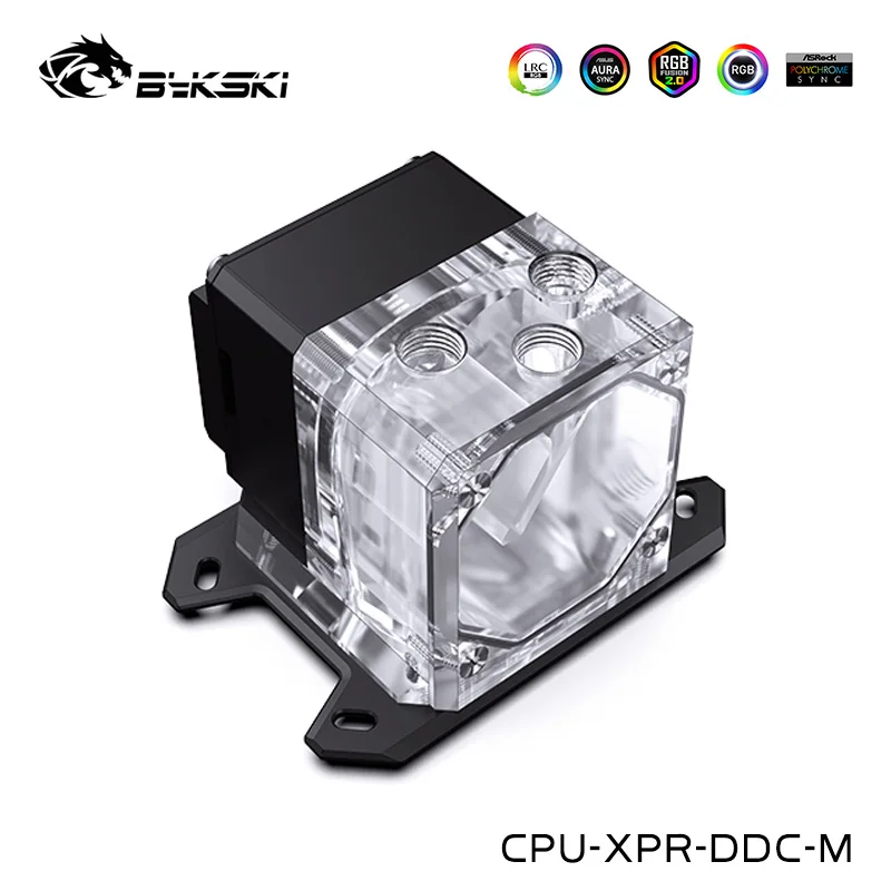 Bykski AMD RYZEN AM4 AM5 CPU Water Cooling Block Bundle With Pump,Reservoir Kit For A4 ITX Case Liquid Loop,CPU-XPR-DDC-M