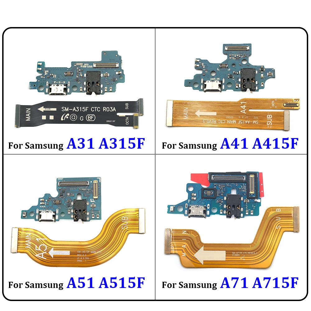 NEW USB Charging Port Dock Board Connector Main Motherboard Flex Cable For Samsung A10S A20S A30S A21S A31 A41 A51 A71