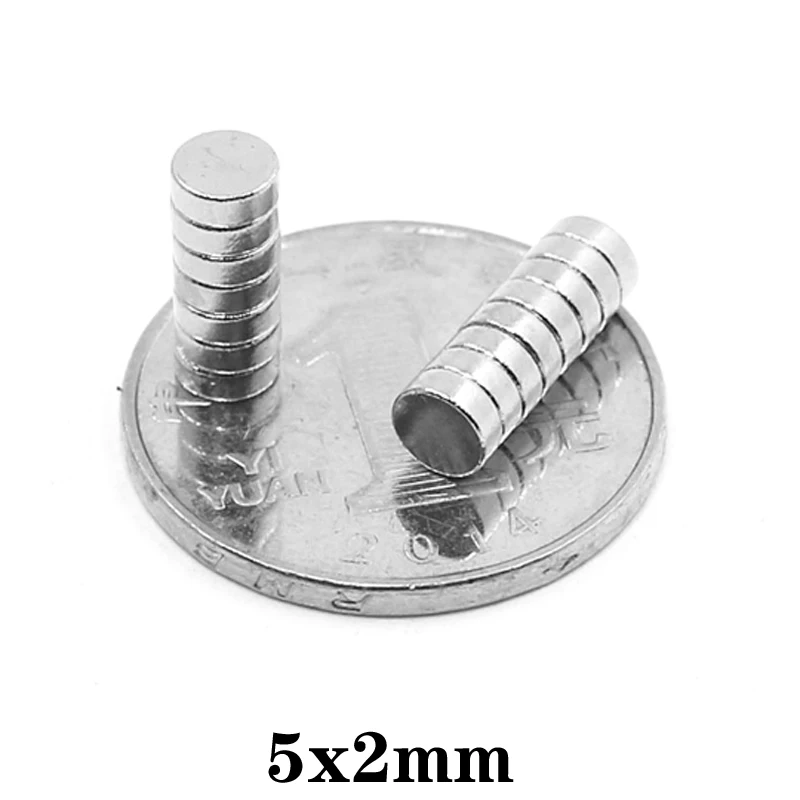 50~1500pcs 5x2 mm Rare Earth Magnets Diameter 5x2mm Small Round Magnets 5mmx2mm Fridge Permanent Neodymium Magnets strong 5*2 mm