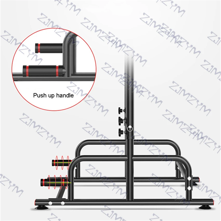 728 Indoor Fitness Single Parallel Bars Multifunctional Pull Up Bar With Suction Cup 5 Gears Adjustable Height Horizontal Bar