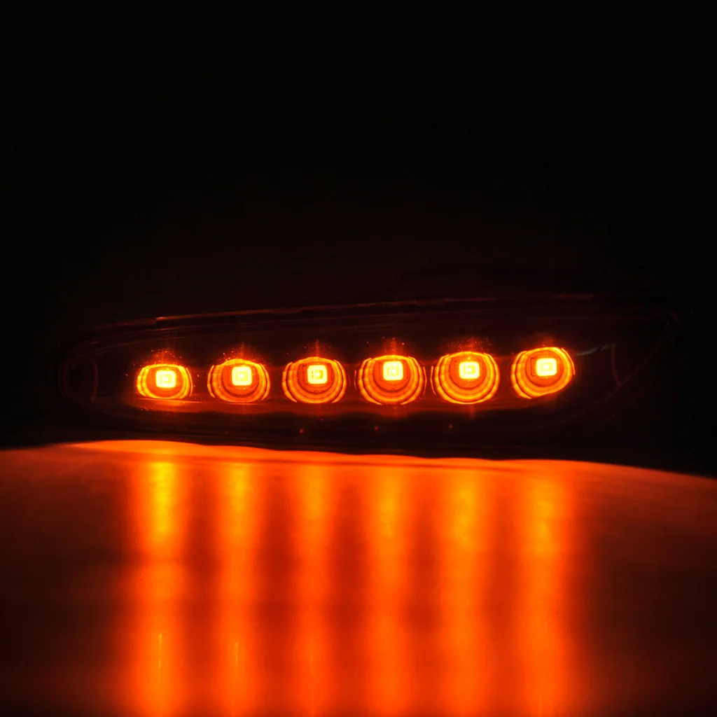 2Pcs Error Free LED Side Marker Lamp Amber Turn Signal Lights For BMW E46 E60 E61 E81 E82 E83 E87 E88 E90 E91 E92 E93