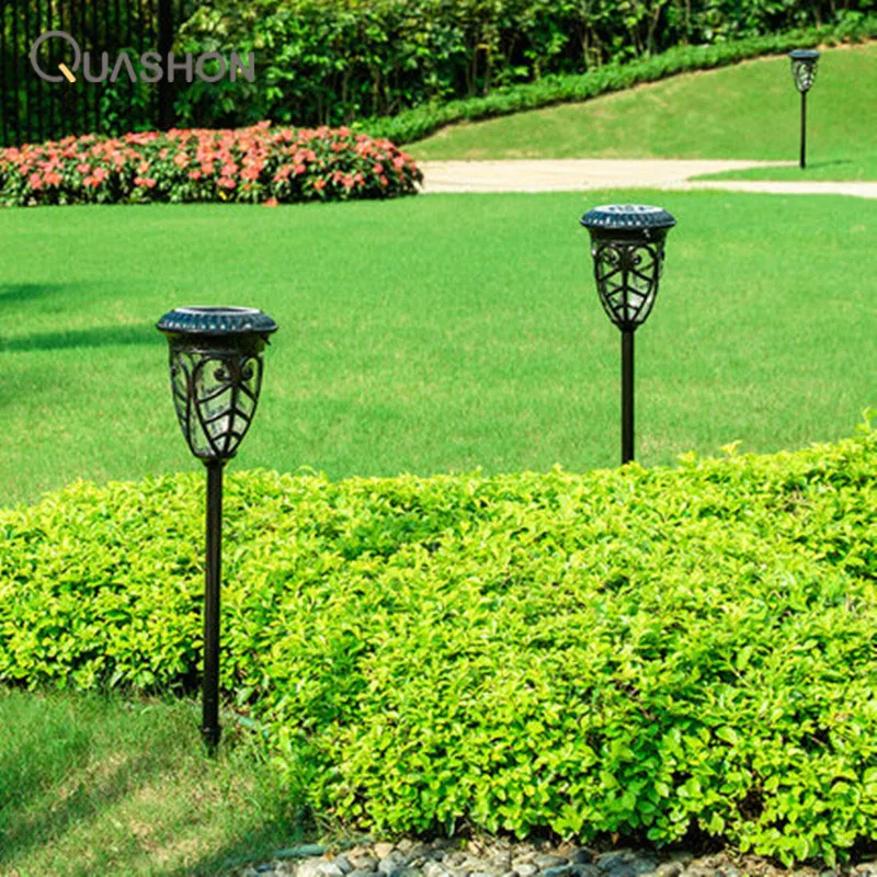 Lawn Lights Solar Panel LED Ground Plug Lamps Villa Household Street Light Decoration Waterproof Garden Outdoor Grass Park Lamp