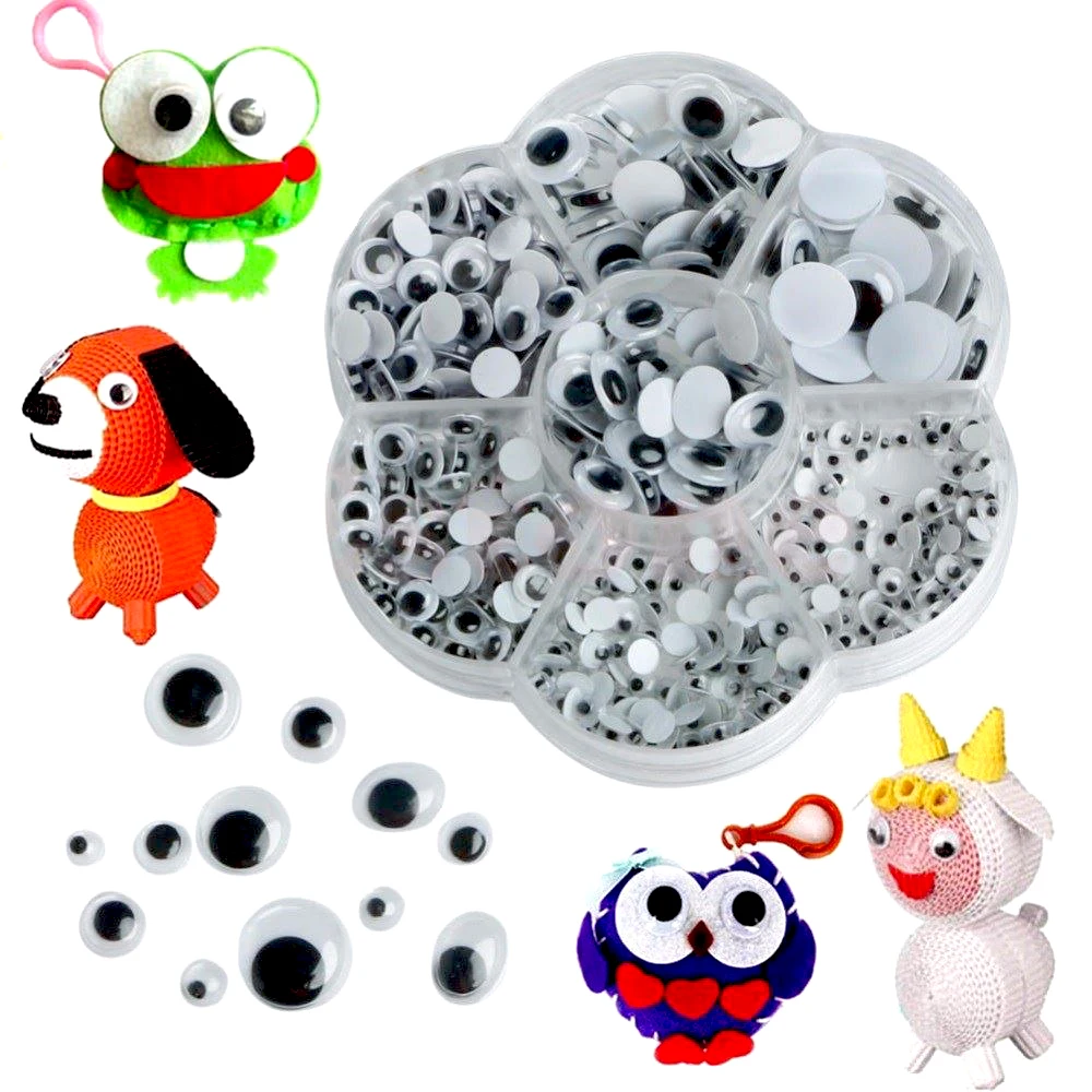 Sew On 500Pcs 4/5/6/7/8/10/12mm Plush Oval Stickers Safety Eyes For Toys Animal Amigurumi DIY For Teddy Bear Stuffed Toy Doll