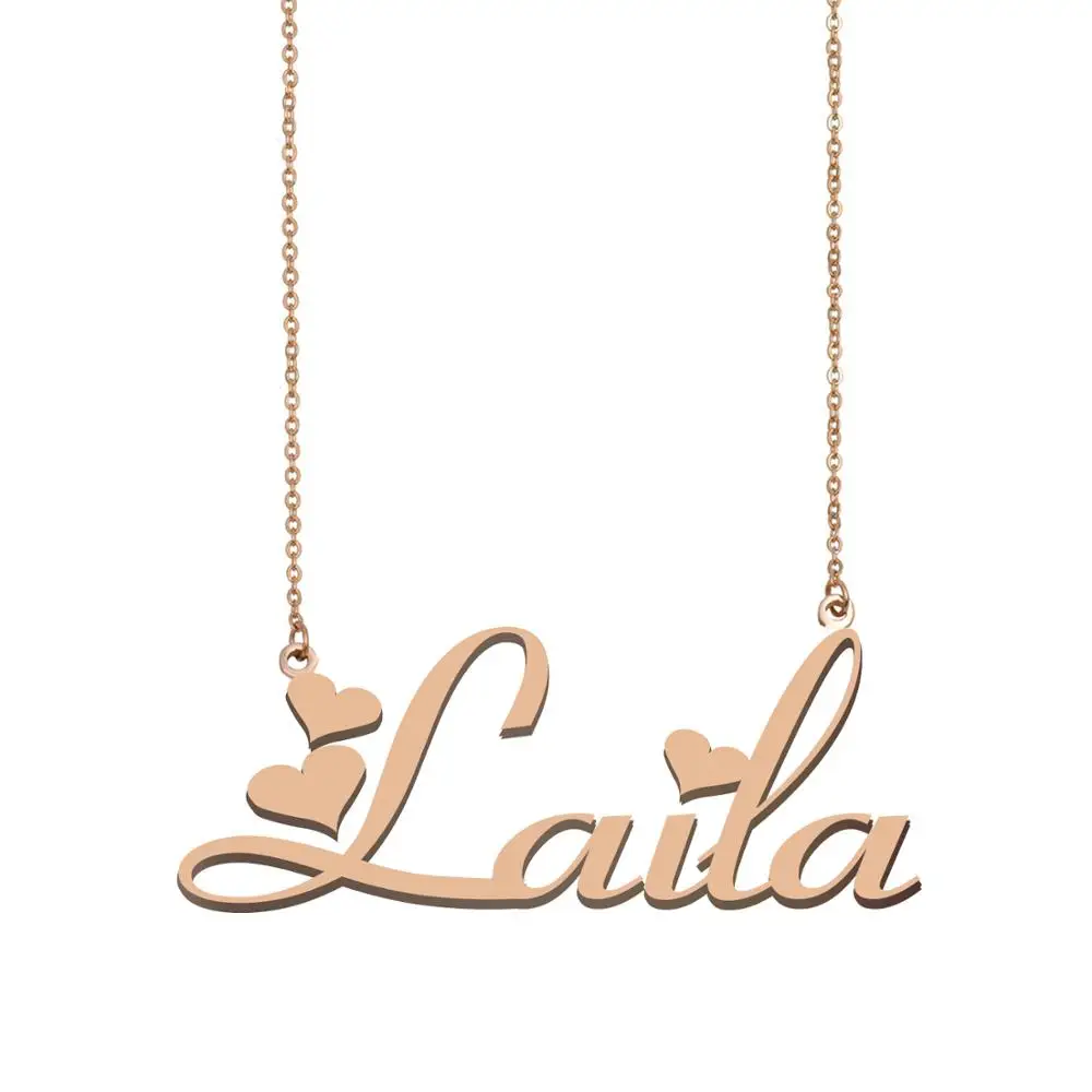 

Laila Name Necklace Custom Nameplate Pendant for Women Girls Best Friends Birthday Wedding Christmas Mother Days Gift