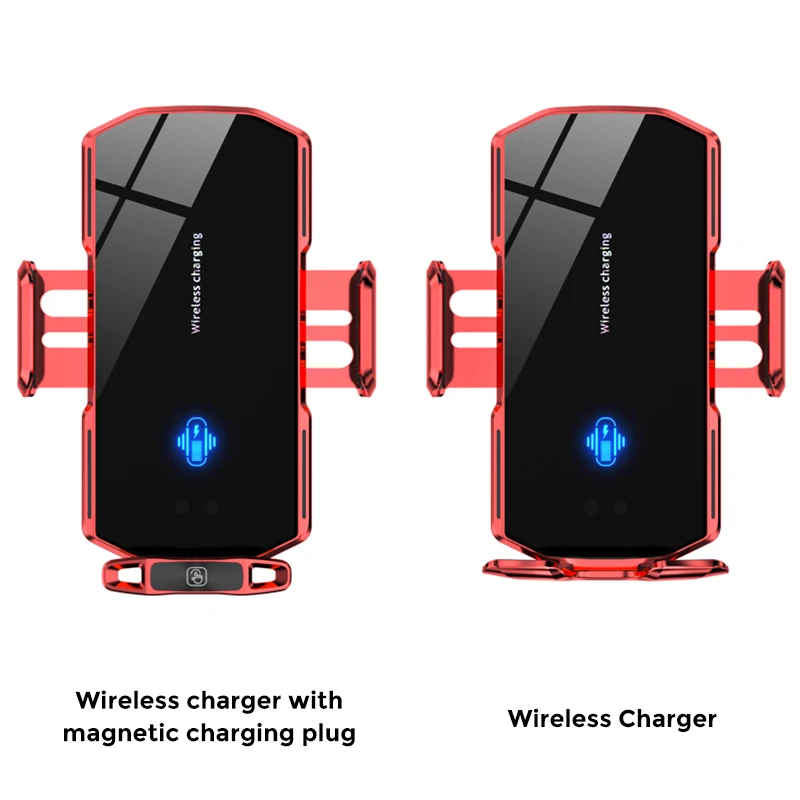 الذكية اللمس الاستشعار Type-c حامل سيارة وشاحن لاسلكي الأشعة تحت الحمراء الاستشعار 15 واط سيارة لاسلكية شاحن سيارة