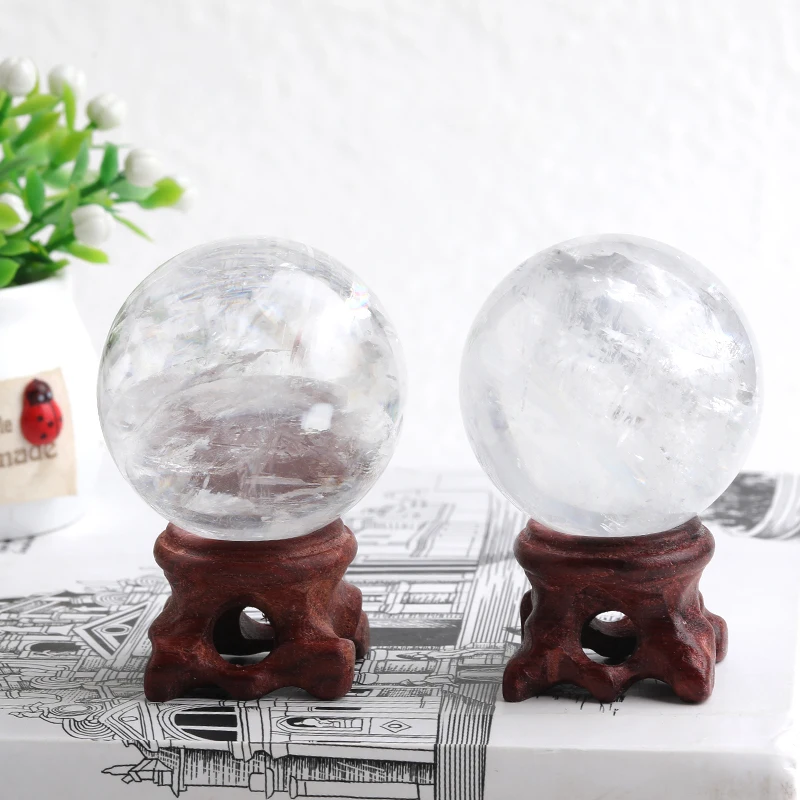 30-80mm Natural white Calcite Stone Ball Polished Globe Massaging Ball Reiki Healing Stone Home Decor Exquisite Souvenirs Gifts