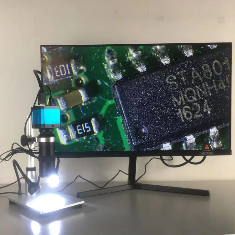 Riparazione professionale del telefono microscopio HDMI fotocamera 38MP 13MP USB VGA microscopio industriale 130X C obiettivo con attacco 56 LED
