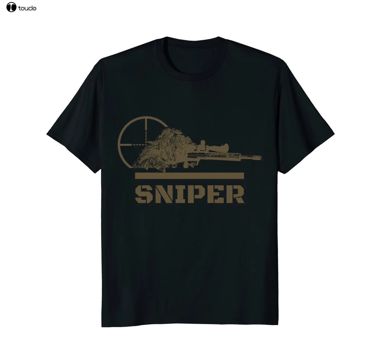 2019 New Brand Cheap Sale 100 % Cotton Sniper Ghillie Suit and Reticle Military T-Shirt Graphic Shirts