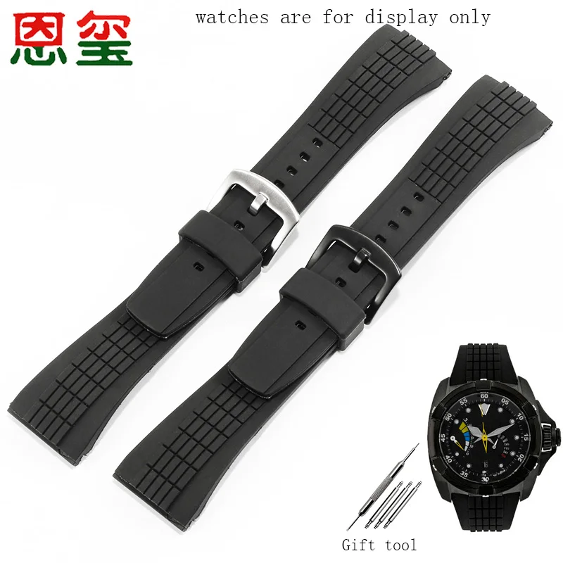 Soft Silicone Watchband Suitabler For VELATURA Series SRH006 SPC007 Waterproof Rubber Watch Chain 26mm