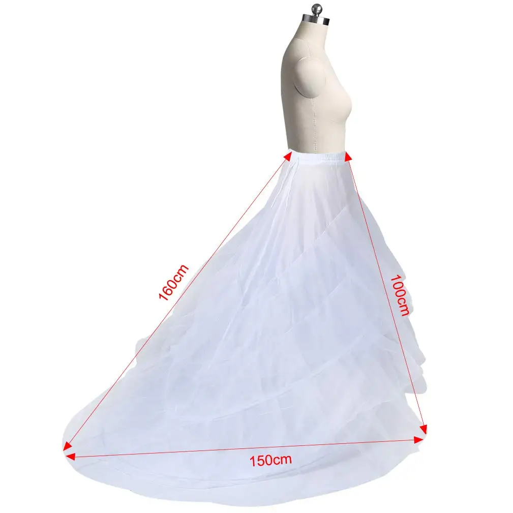 Hoop Skirt Petticoat Skirt for Women Ball Gown Slip Crinoline Underskirt 5 Ruffles 2024