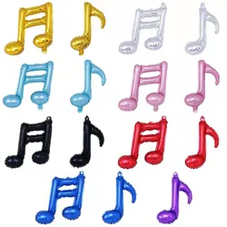 1pcSingle note double note shape concert decoration dress up party arrangement music note aluminum film balloon