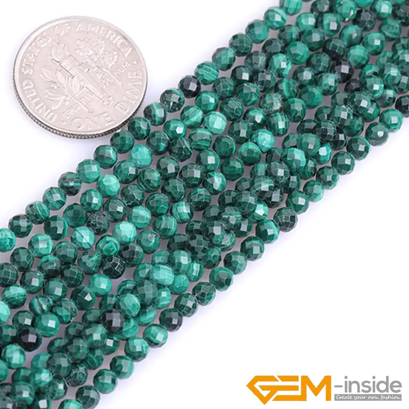 Natural Stone Small Beads Faceted Tiny Beads For Jewelry Making Strand 15\