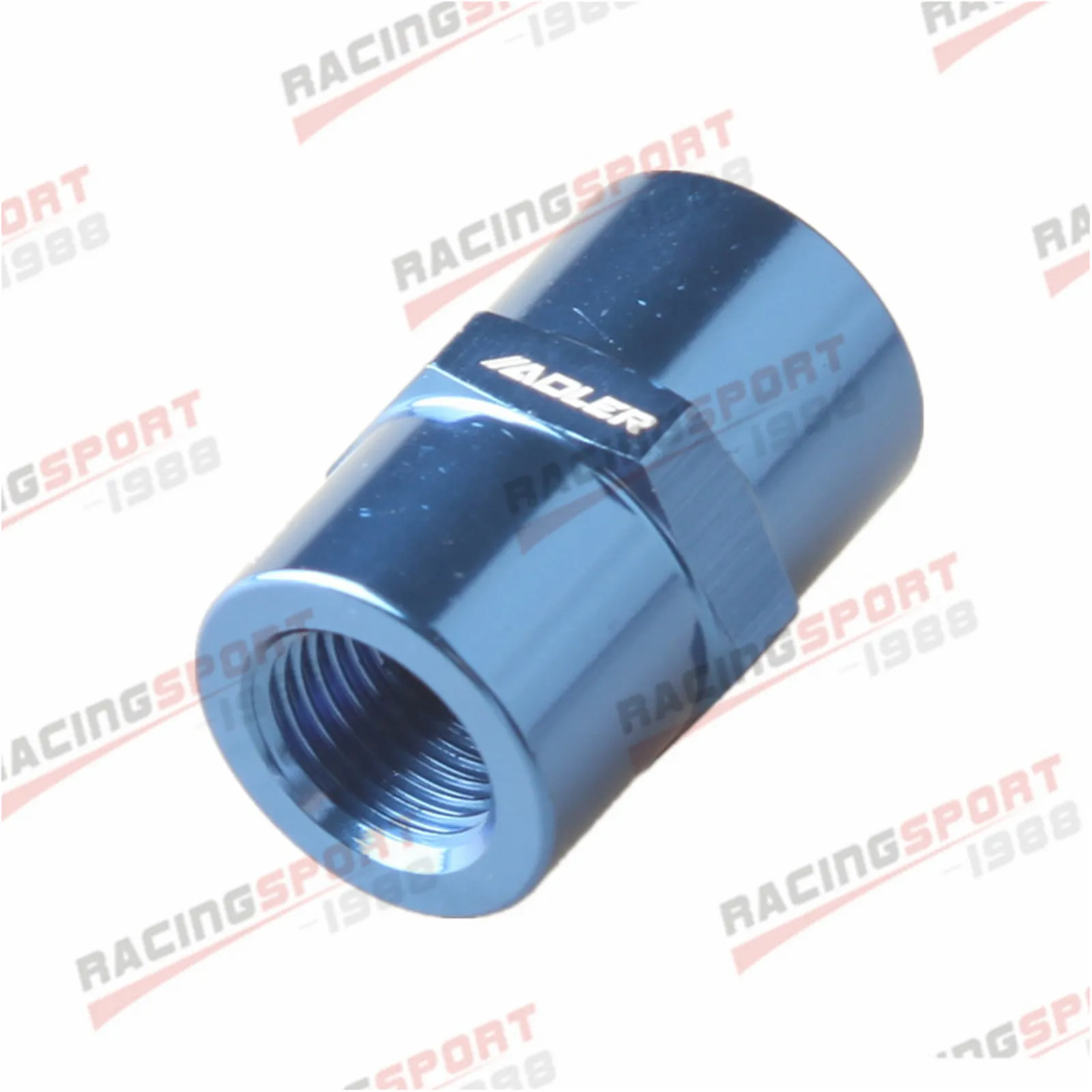 1/8 "Npt Female Naar 1/8" Npt Aluminium Rechte Adapter Fitting Blauw