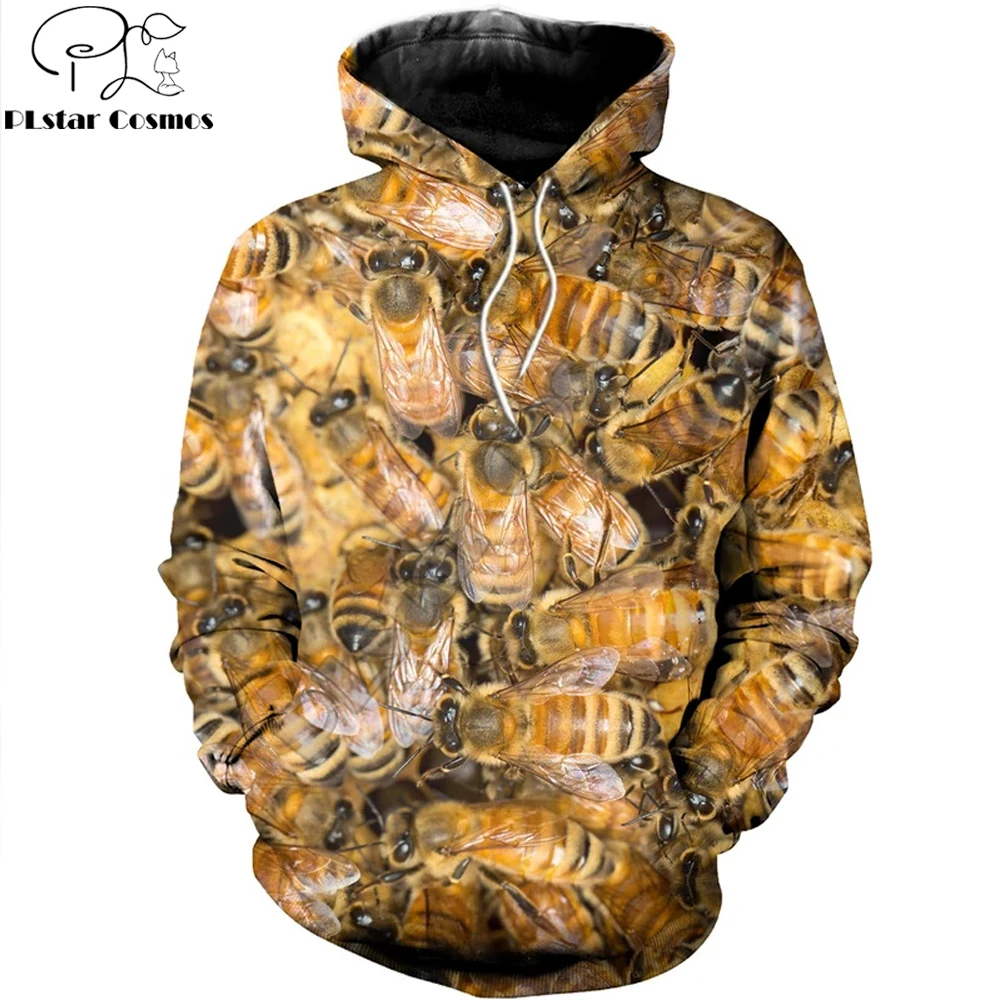 

3D Printed Bee Keeper Hoodie and Sweatshirt Pure Raw Honey Harajuku Fashion Men hoodies Unisex Casual Jacket pullover DW0011