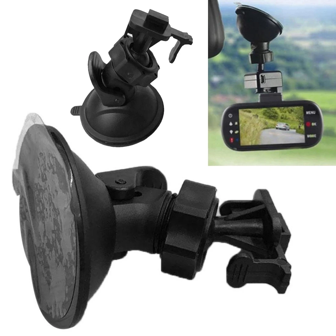 360 Degree Holder for YI Dash Cam DVR Plastic Mount DVR Dashboard Suction Cup Holder for Sport DV Car Camera Recorder Bracket