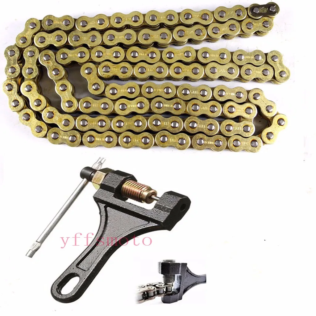 GOLD 520 Chain 116 Links O Ring + Chain Cutter Breaker for Motorcycle Cagiva 125 Mito Dirt Bike CRF KLX ATV QUAD