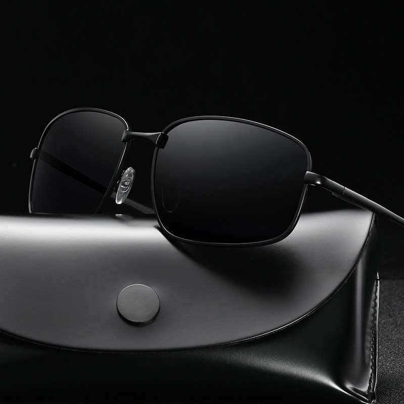 Classical Retro Polarized Sunglasses Men Brand Designer Sun Glasses men Male Square Metail Frame Eyewear Driving Oculos de sol 