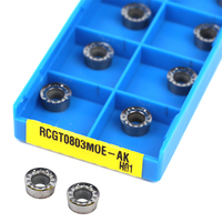 10pcs RCGT0803MO RCGT10T3MO AK RCGT1204MO AK H01 Carbide CNC lathe turning round insert aluminum alloy tools processing aluminum