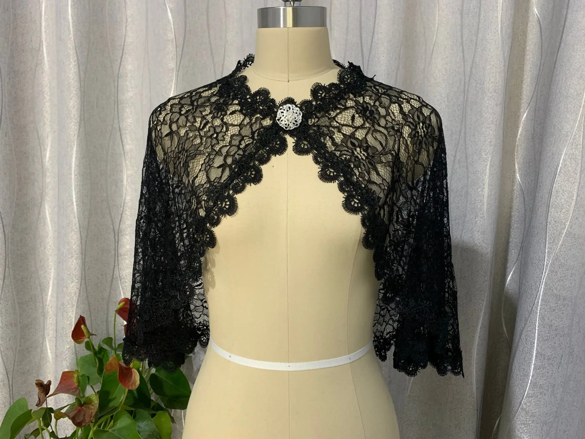 Black Women Wedding shawls Lace Wrap Shawl Prom Bolero Shrug Bridal Cape Shawl