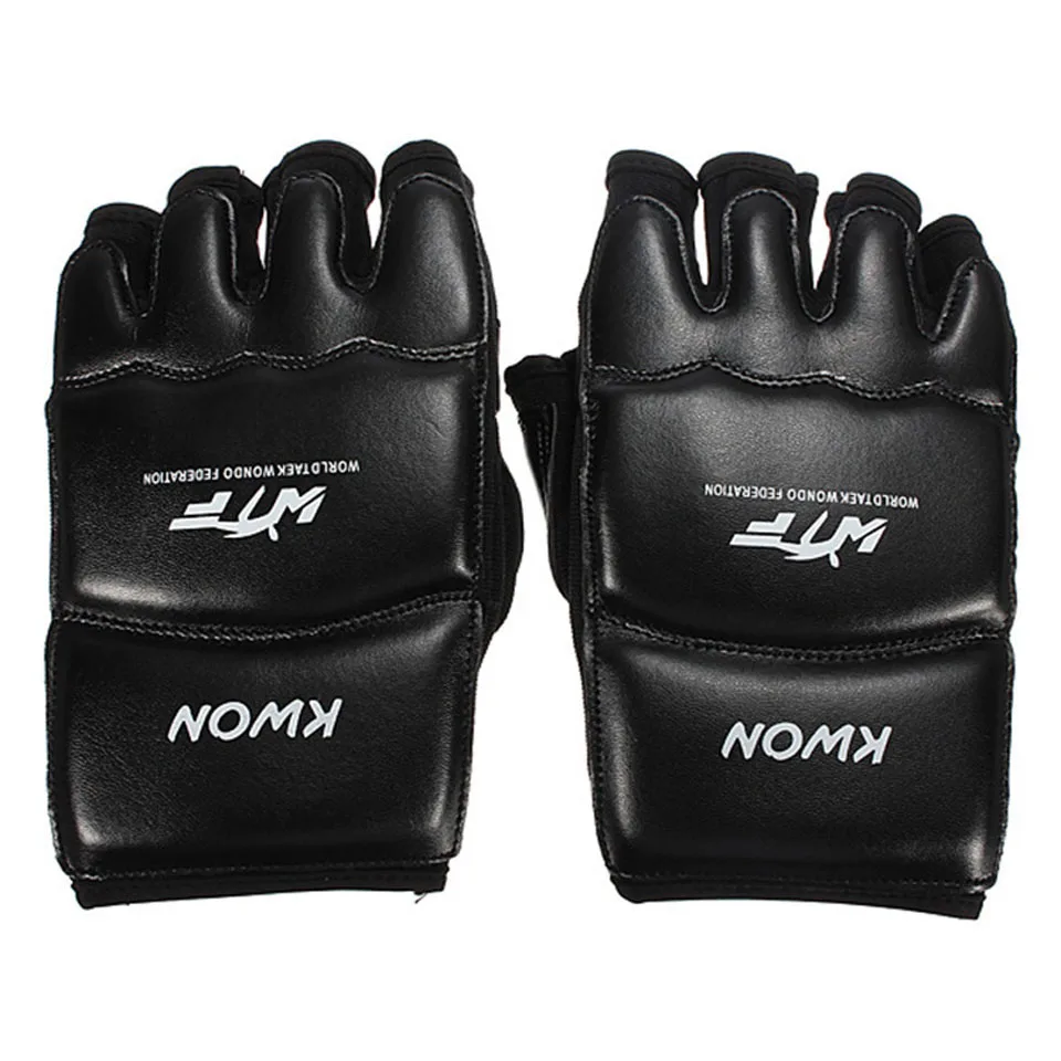 LOOGDEEL Half Finger Boxing Gloves PU Leather MMA Fighting Kick Boxing Gloves Kids Men Karate Muay Thai Training Workout Gloves