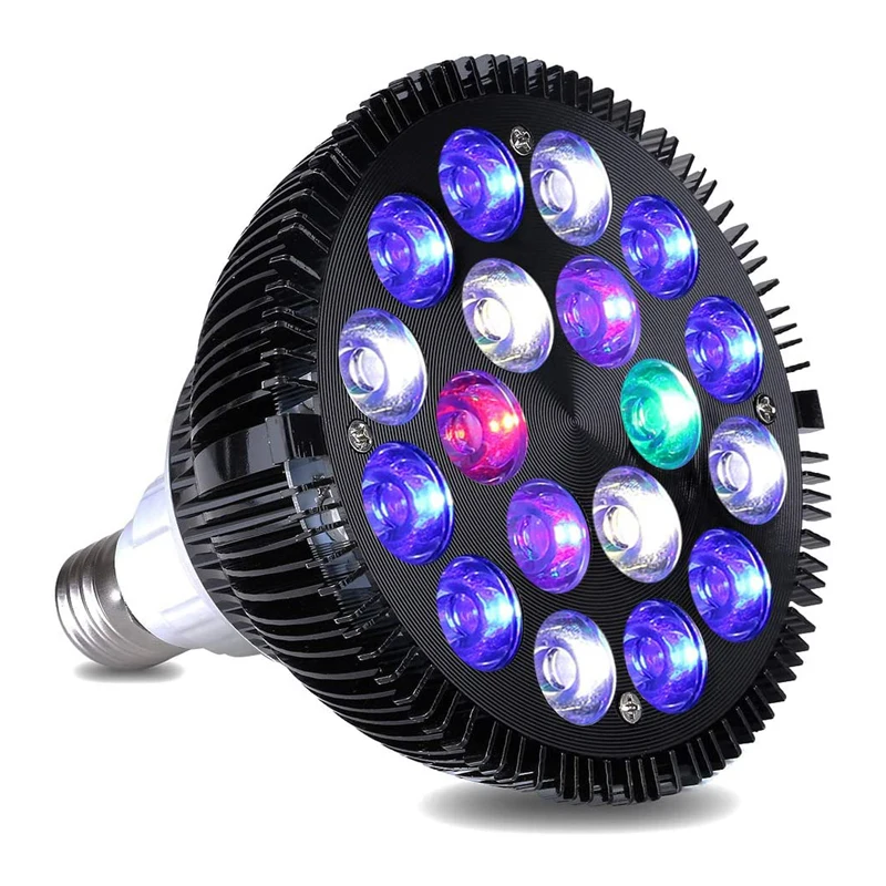 

LED Aquarium Grow Light 54W E27 Full Spectrum Indoor Culture Coral Aquatic Plant Lights For Fish Tank Growing Tent Lamp