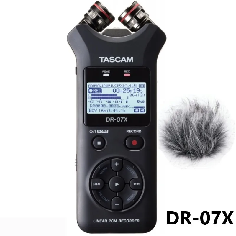 TASCAM DR07X DR-07X Portable Digital Voice Recorder for Interview MP3 HD Noise Reduction Recording Pen USB Audio Interface