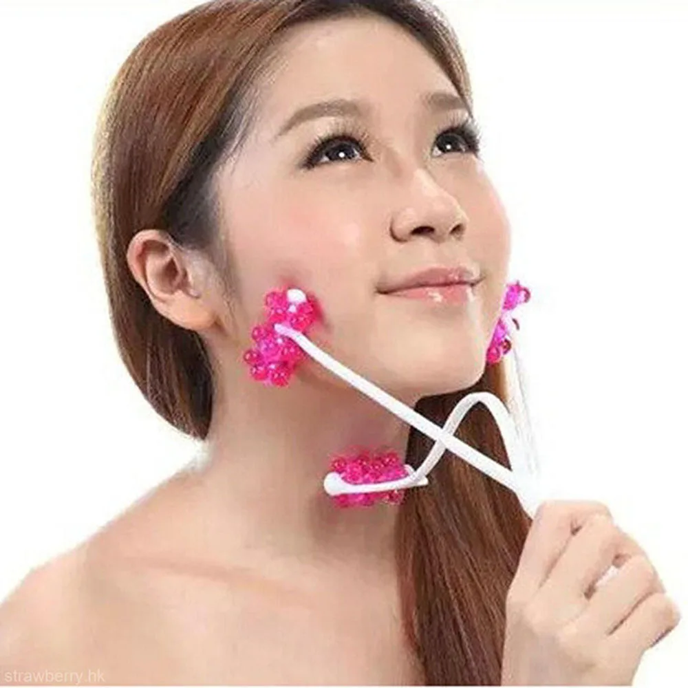 1set Neck Face Roller Slim Massage Facial Massager Face-lift Massage Slimming Relaxation Remove Double Chin Anti Wrinkle Tool