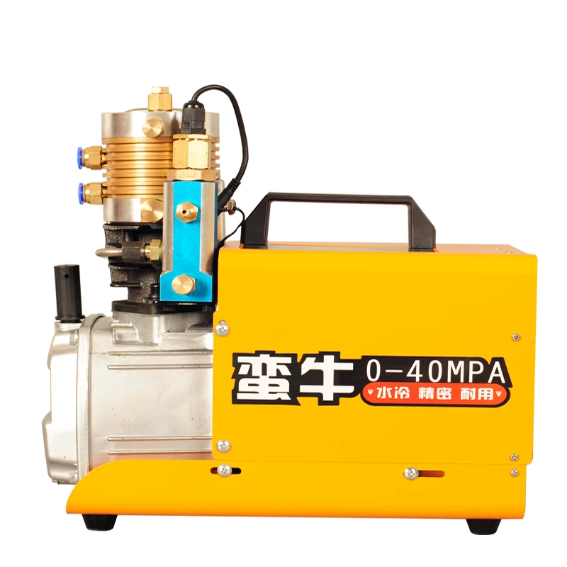 40Mpa High Pressure Air Pump Electric Mini Air Compressor Water Cooled Air Pump With Oil-water Separator 220V