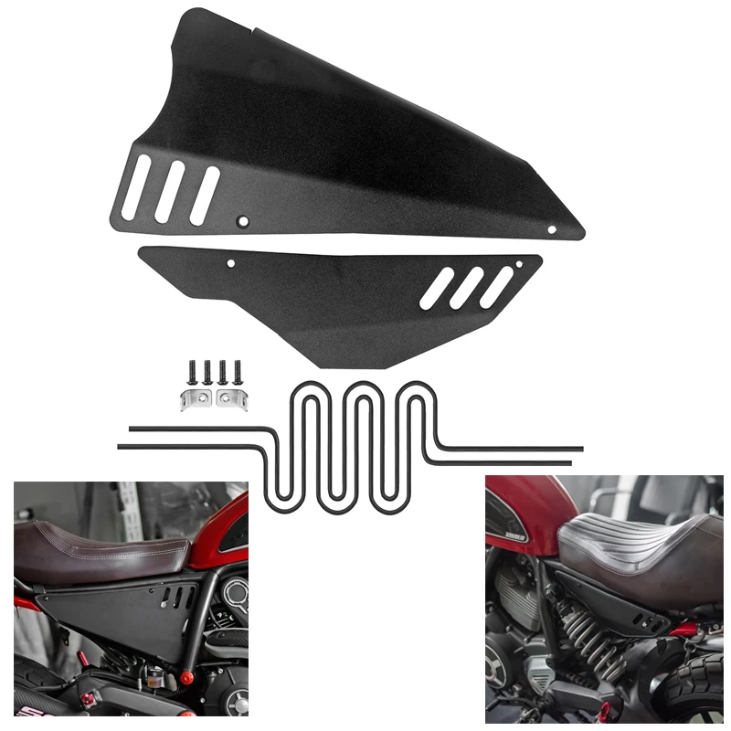 

Motorcycle Seat Cushion Aluminum Side Panel Protection Decorative Covers For Ducati Scrambler Icon Urban Enduro 2015 2016 2017