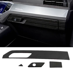 4Pcs Stainless steel Fit For AUDI Q3 2019 2020 Car Copilot Sticker Decoration Center Console Dashboard Trim Strips