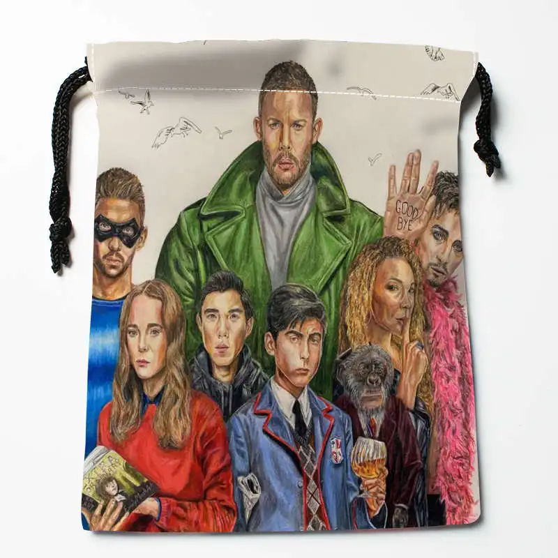 Umbrella Academy Drawstring Bags Printed gift bags Travel Pouch Storage Clothes Handbag Makeup Bag 18x22cm Drop Shipping 0406