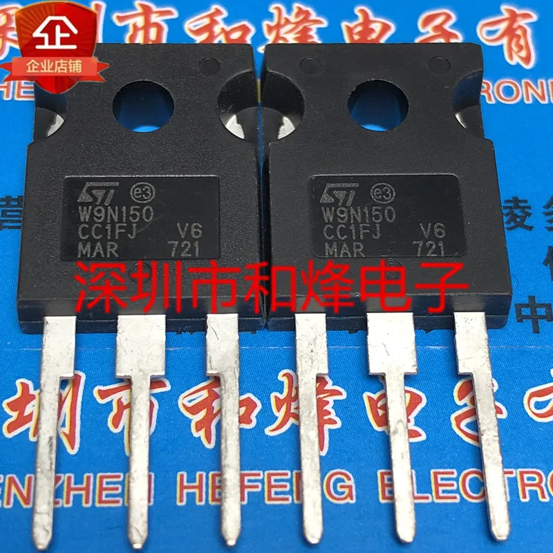 

10PCS W9N150 STW9N150 TO-247 1500V 9A