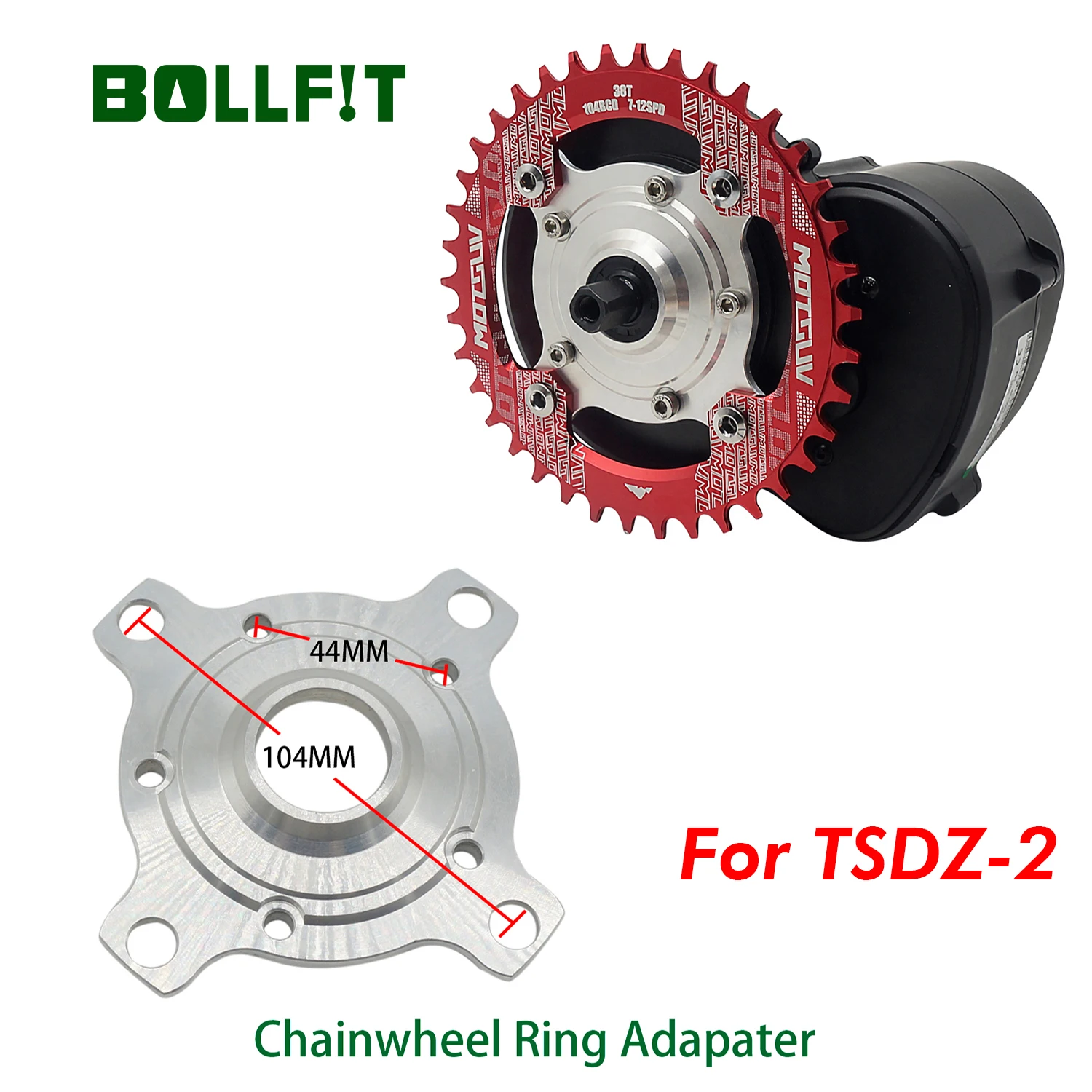 

Bollfit TSDZ 2 E Bike Bicycle Conversion Kit 32T 34T 36T 38T Chain Sets Chainwheel Ring Spider Adapter for Tongsheng Mid Motor