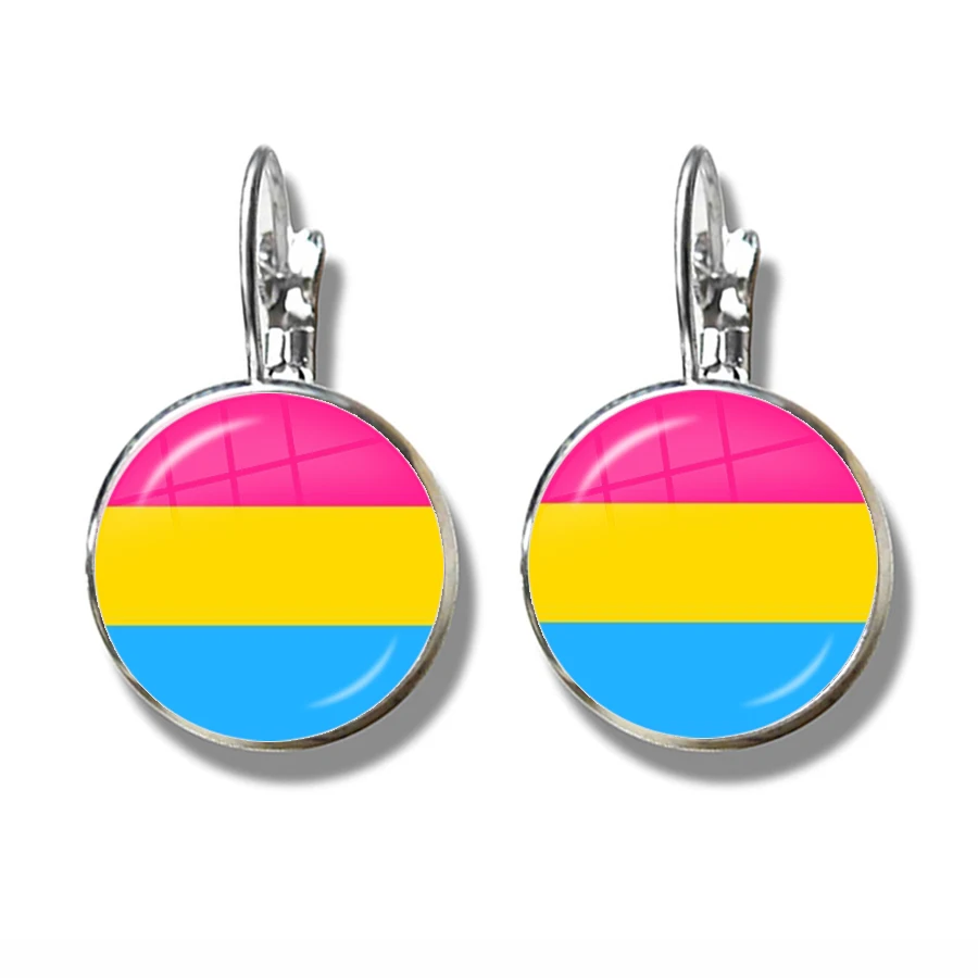 Gay Pride French Hooks Glass Dome Earrings Same Sex Lgbt Jewelry Gay Lesbian Pride With Rainbow Love Wins Gift Same Sex Marriage